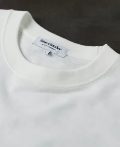 Sale Classic Fit Loopwheel Slub Cotton T-Shirt - White Short Sleeve T-Shirts | T-shirts
