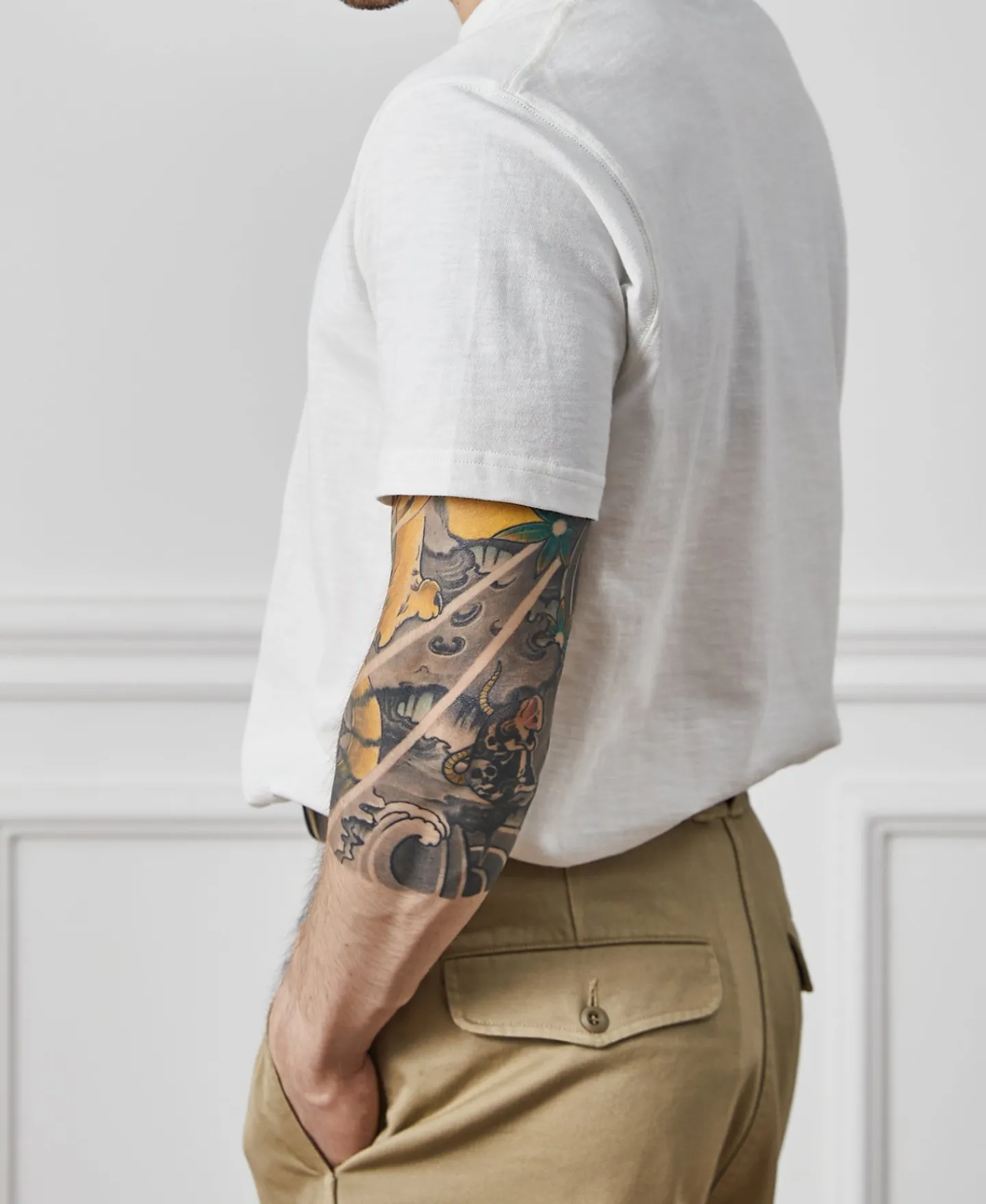 Sale Classic Fit Loopwheel Slub Cotton T-Shirt - White Short Sleeve T-Shirts | T-shirts