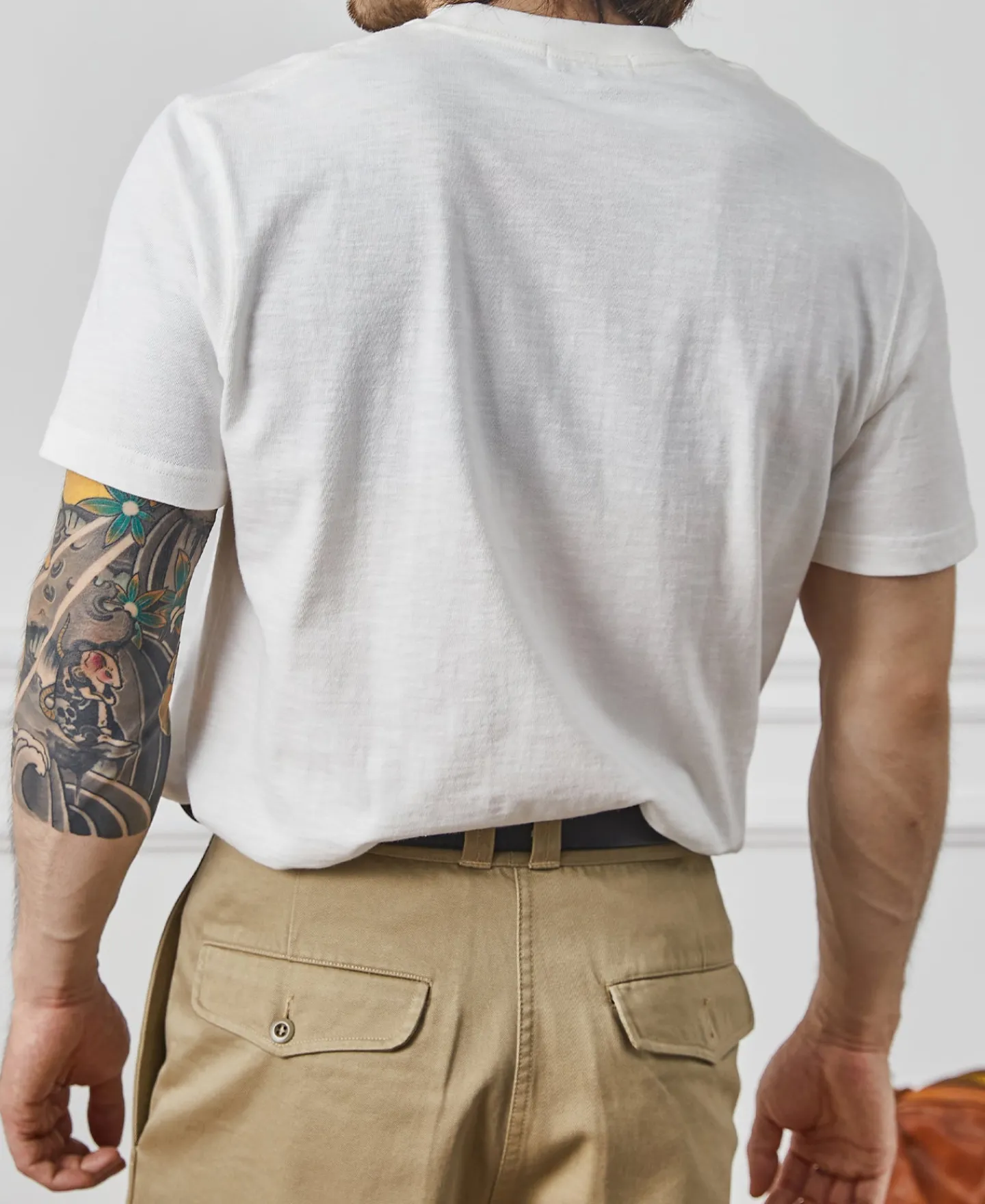 Sale Classic Fit Loopwheel Slub Cotton T-Shirt - White Short Sleeve T-Shirts | T-shirts