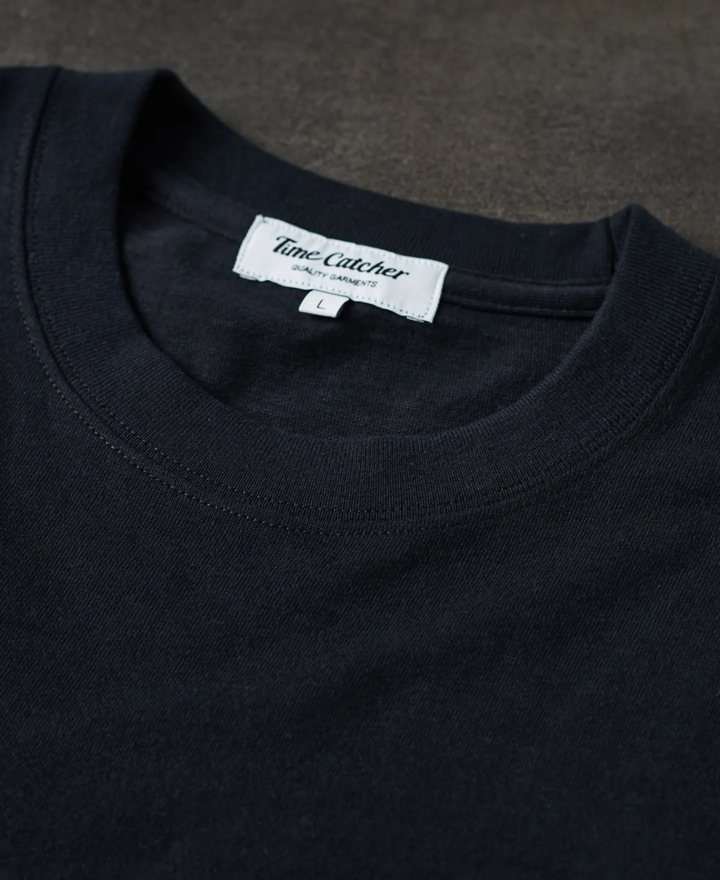 Outlet Classic Fit Loopwheel Slub Cotton T-Shirt - Black Short Sleeve T-Shirts | T-shirts