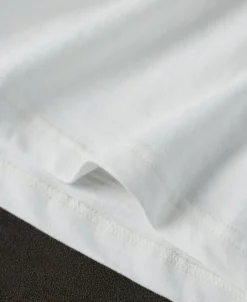 Sale Classic Fit Loopwheel Slub Cotton T-Shirt - White Short Sleeve T-Shirts | T-shirts