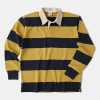 Outlet Classic Fit Striped Jersey Rugby Shirt - Yellow/ Navy Long Sleeve T-Shirts | T-shirts