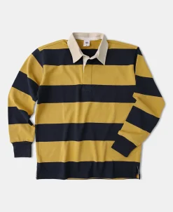 Outlet Classic Fit Striped Jersey Rugby Shirt - Yellow/ Navy Long Sleeve T-Shirts | T-shirts