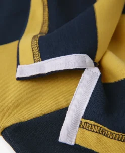 Outlet Classic Fit Striped Jersey Rugby Shirt - Yellow/ Navy Long Sleeve T-Shirts | T-shirts