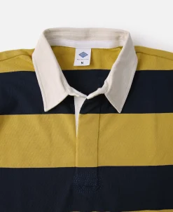 Outlet Classic Fit Striped Jersey Rugby Shirt - Yellow/ Navy Long Sleeve T-Shirts | T-shirts