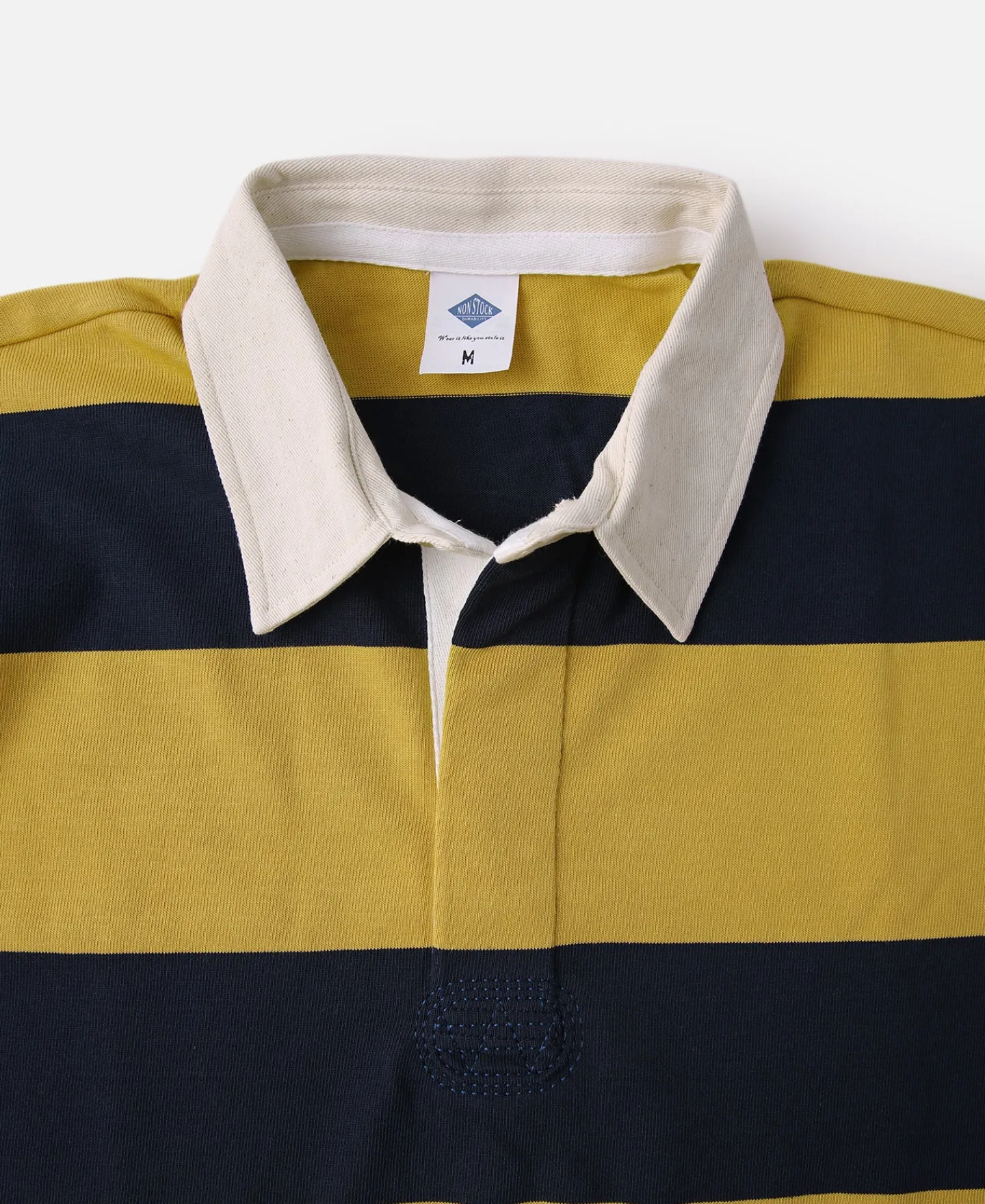 Outlet Classic Fit Striped Jersey Rugby Shirt - Yellow/ Navy Long Sleeve T-Shirts | T-shirts
