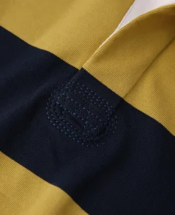 Outlet Classic Fit Striped Jersey Rugby Shirt - Yellow/ Navy Long Sleeve T-Shirts | T-shirts