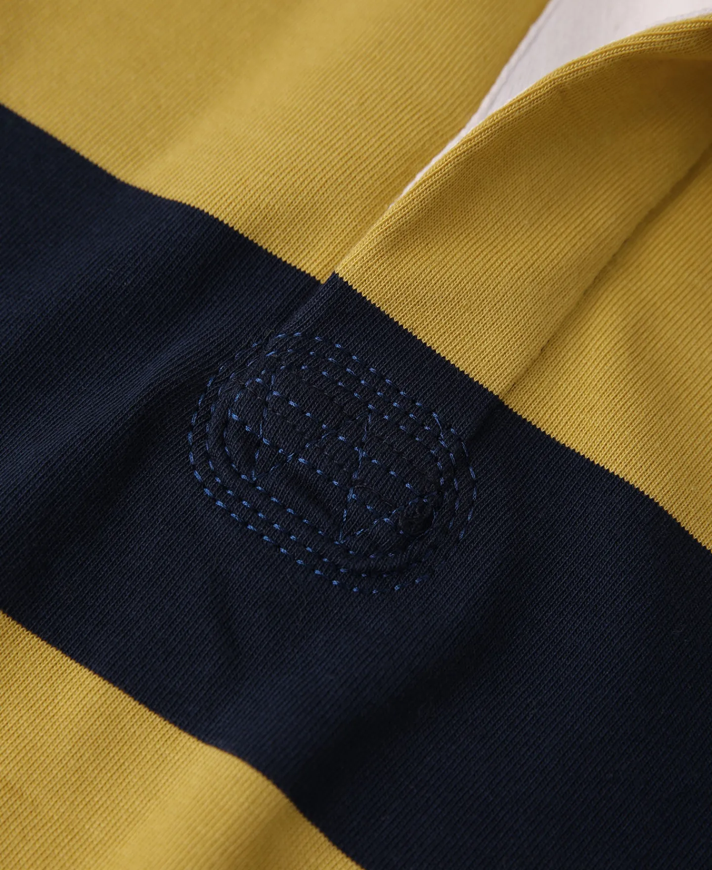 Outlet Classic Fit Striped Jersey Rugby Shirt - Yellow/ Navy Long Sleeve T-Shirts | T-shirts