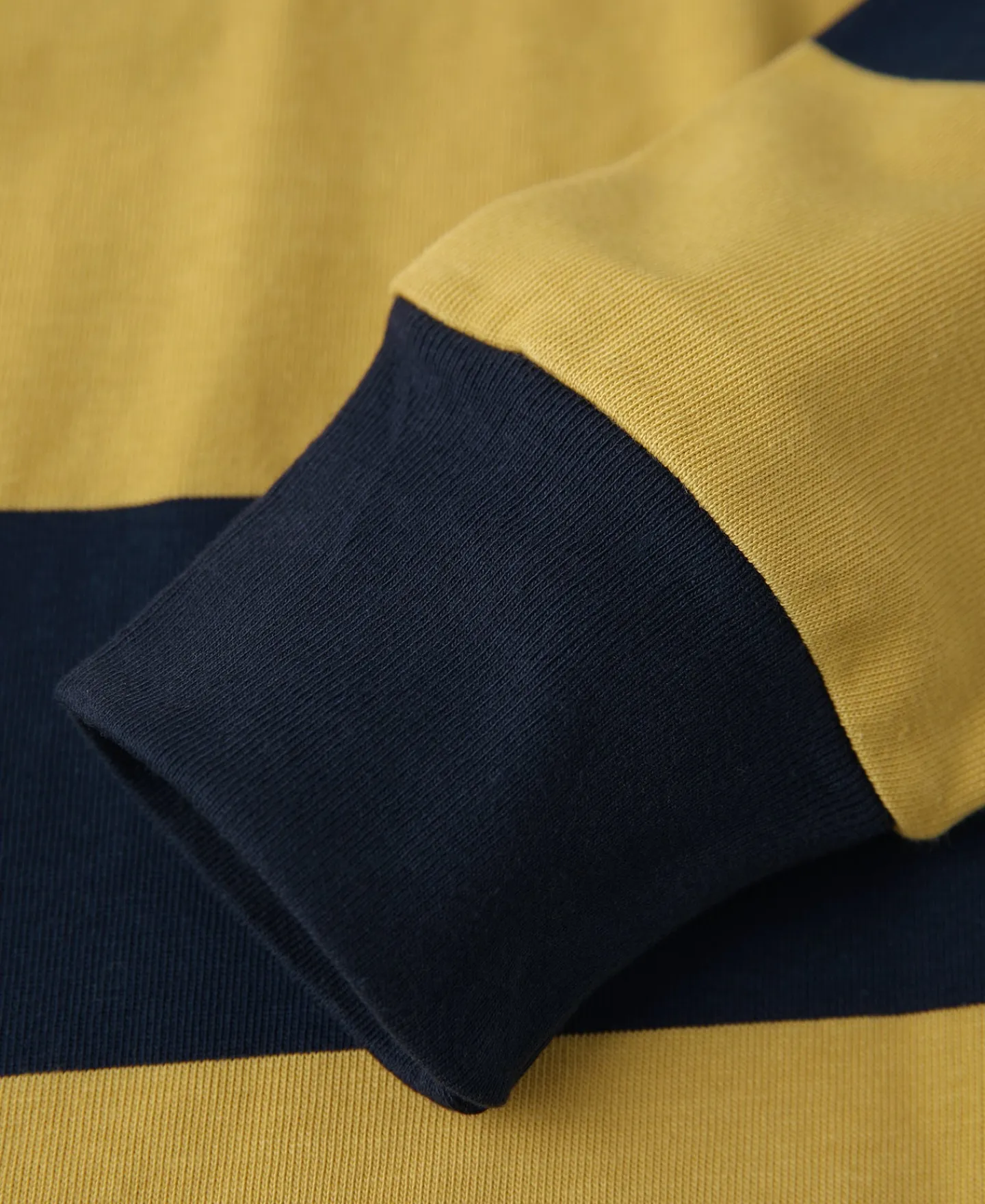 Outlet Classic Fit Striped Jersey Rugby Shirt - Yellow/ Navy Long Sleeve T-Shirts | T-shirts