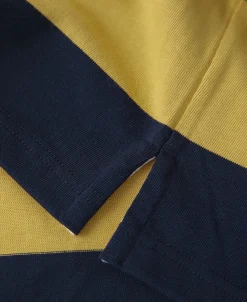 Outlet Classic Fit Striped Jersey Rugby Shirt - Yellow/ Navy Long Sleeve T-Shirts | T-shirts