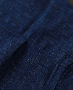Fashion Classic Indigo Print Open Collar Shirt Short Sleeve Shirts | Shirts