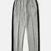 New Classic Straight-Leg Striped Logo-Embroidered Cotton-Terry Sweatpants - Gray Pants&trousers