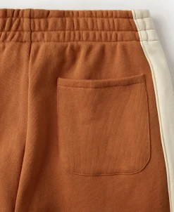 Discount Classic Straight-Leg Striped Logo-Embroidered Cotton-Terry Sweatpants - Orange Pants&trousers