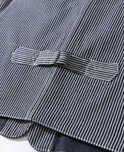 Sale Color Woven Striped Canvas Work Vest Waistcoats