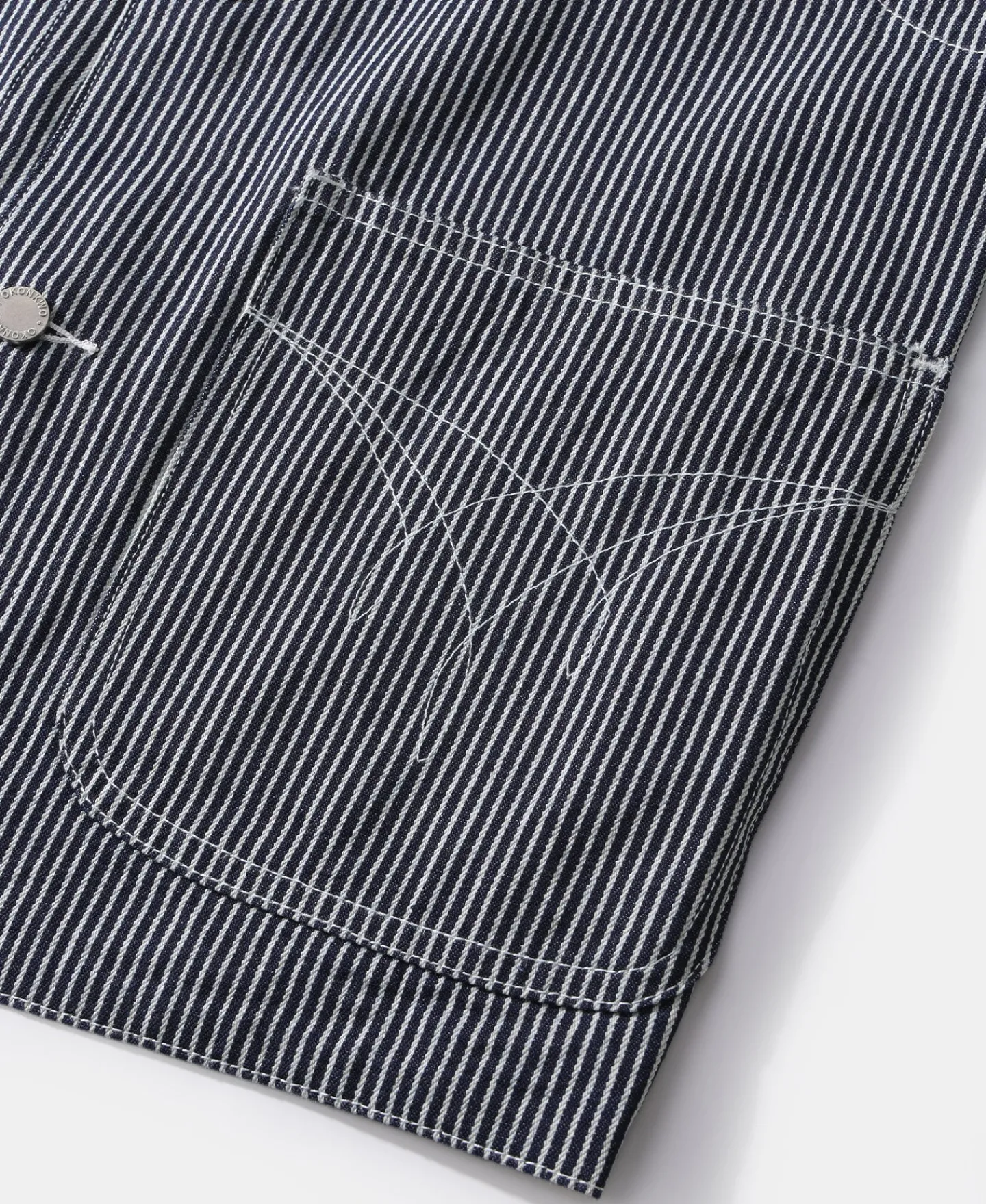 Sale Color Woven Striped Canvas Work Vest Waistcoats