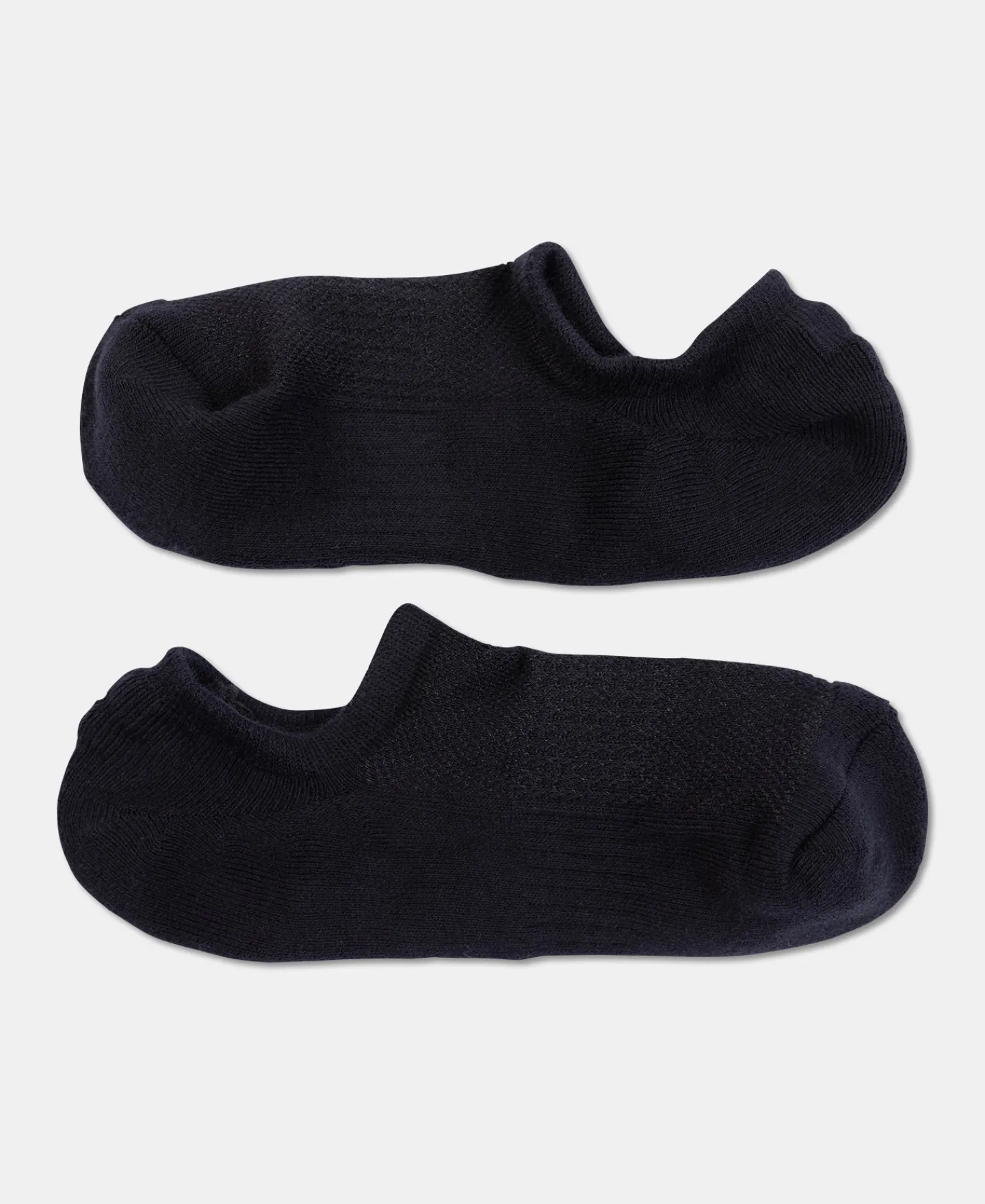 New Colored Cotton No Show Socks - Black Socks