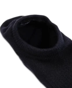 New Colored Cotton No Show Socks - Black Socks