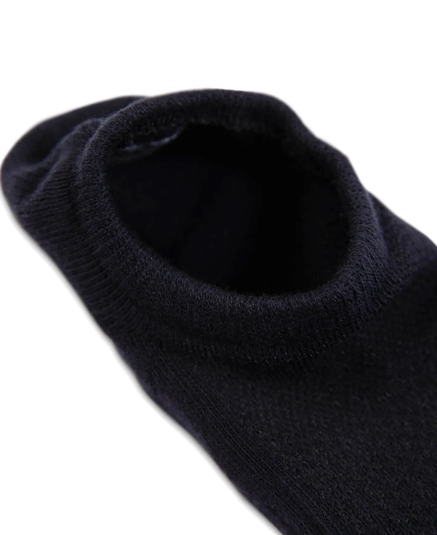 New Colored Cotton No Show Socks - Black Socks