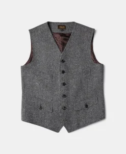 Outlet Coloured Speckle Tweed Safari Vest Waistcoats