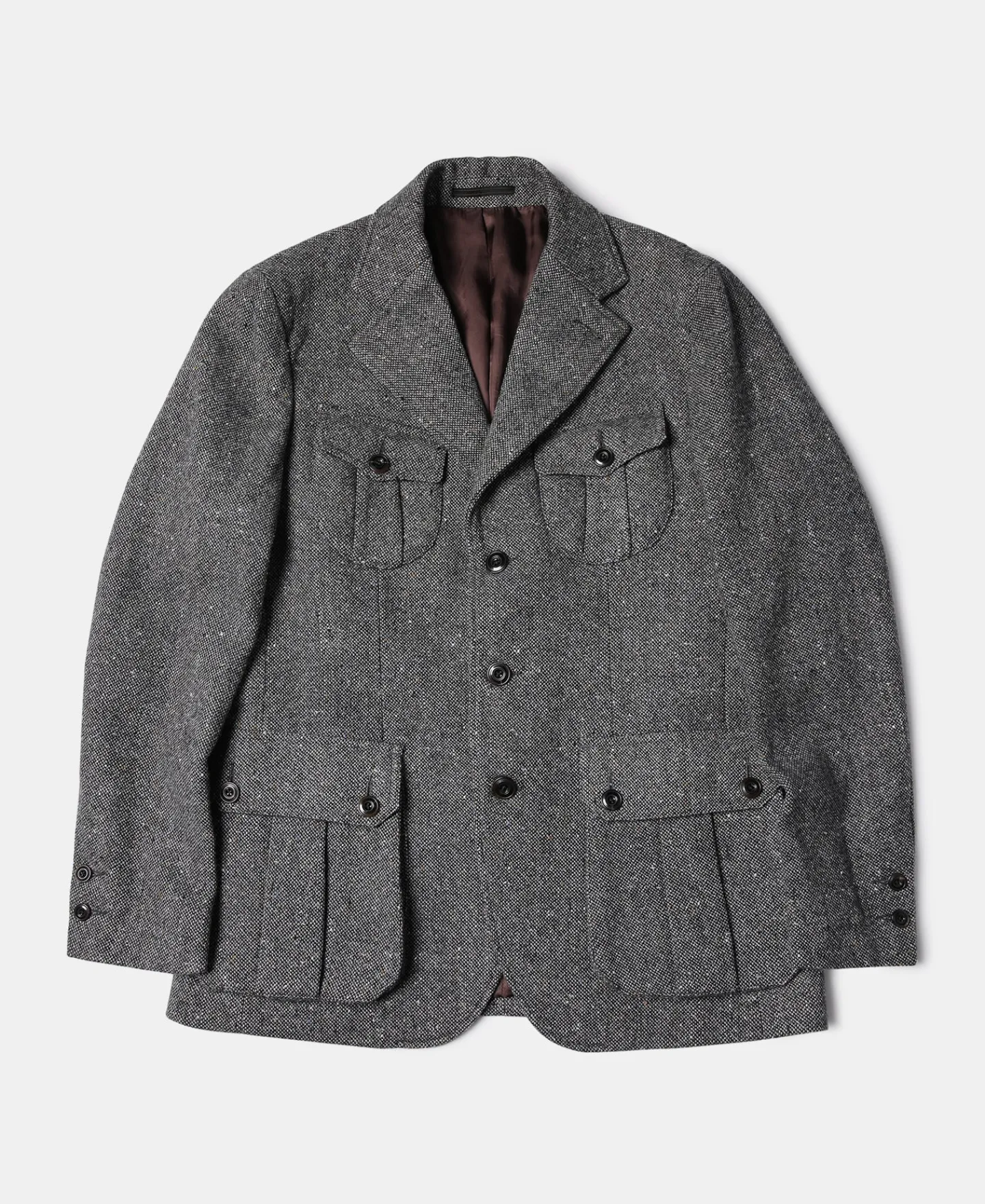 Clearance Coloured Speckle Tweed Safari Jacket Jackets&coats