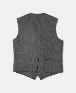 Outlet Coloured Speckle Tweed Safari Vest Waistcoats
