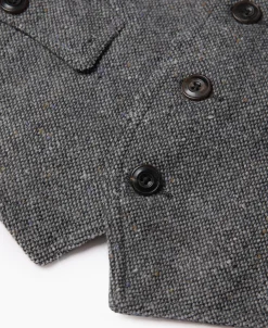 Outlet Coloured Speckle Tweed Safari Vest Waistcoats