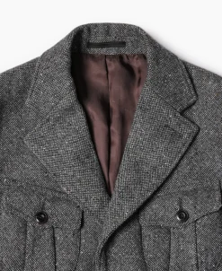 Clearance Coloured Speckle Tweed Safari Jacket Jackets&coats