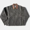 Hot Corduroy-Trimmed Waxed Canvas Work Jacket Jackets&coats