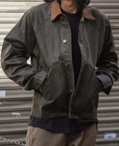 Hot Corduroy-Trimmed Waxed Canvas Work Jacket Jackets&coats