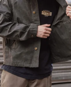 Hot Corduroy-Trimmed Waxed Canvas Work Jacket Jackets&coats
