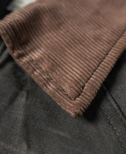 Hot Corduroy-Trimmed Waxed Canvas Work Jacket Jackets&coats