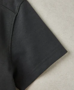 Sale Cotton-Nylon Curved Yoke T-Shirt - Vintage Black Short Sleeve T-Shirts | T-shirts