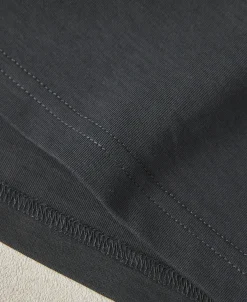 Sale Cotton-Nylon Curved Yoke T-Shirt - Vintage Black Short Sleeve T-Shirts | T-shirts