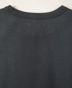Sale Cotton-Nylon Curved Yoke T-Shirt - Vintage Black Short Sleeve T-Shirts | T-shirts