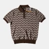 Outlet Diamond Pattern Retro Knitted Polo Shirt Knitwear&sweaters | Polo Shirts