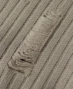 Online Distressed Wool Blend Zip-Up Sweater Knitwear&sweaters