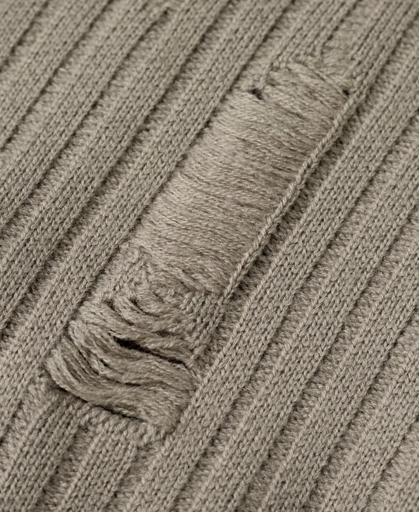 Online Distressed Wool Blend Zip-Up Sweater Knitwear&sweaters