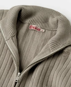 Online Distressed Wool Blend Zip-Up Sweater Knitwear&sweaters