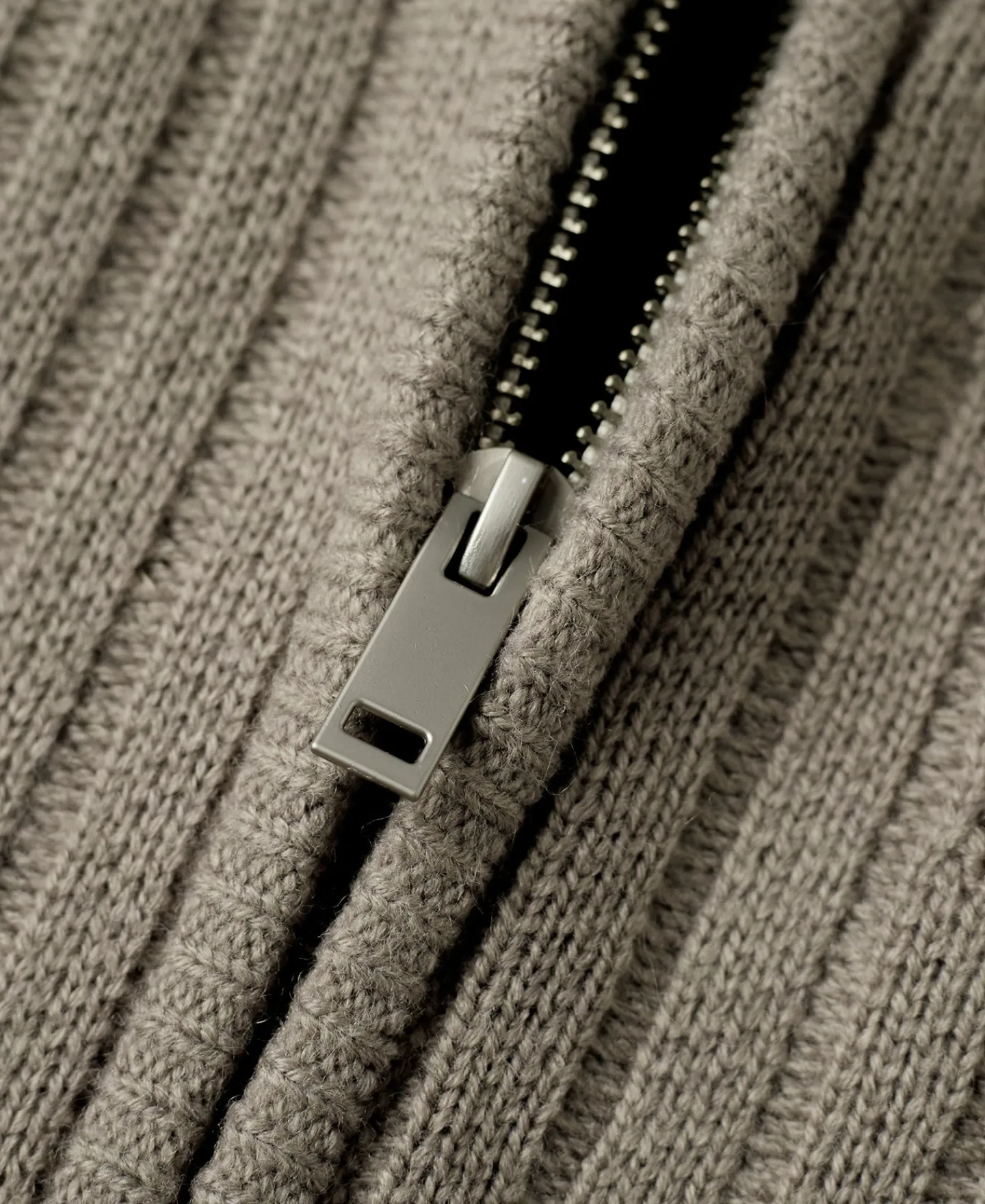 Online Distressed Wool Blend Zip-Up Sweater Knitwear&sweaters
