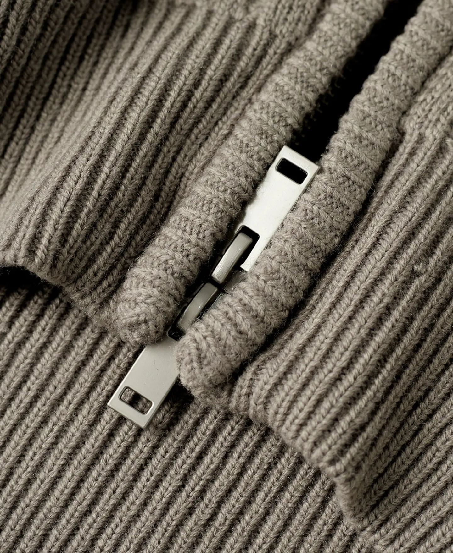 Online Distressed Wool Blend Zip-Up Sweater Knitwear&sweaters
