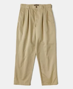 New Double-Pleat Relaxed Fit Twill Chino Trousers Pants&trousers