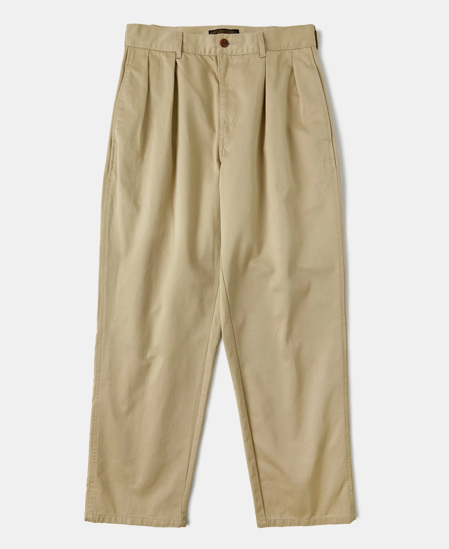 New Double-Pleat Relaxed Fit Twill Chino Trousers Pants&trousers
