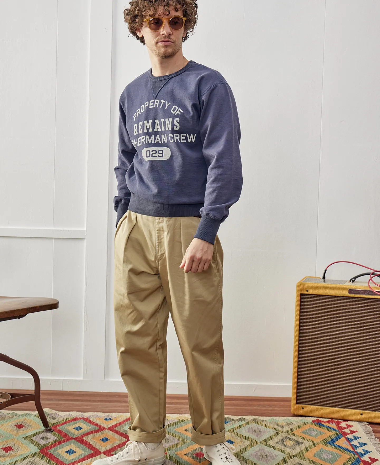 New Double-Pleat Relaxed Fit Twill Chino Trousers Pants&trousers