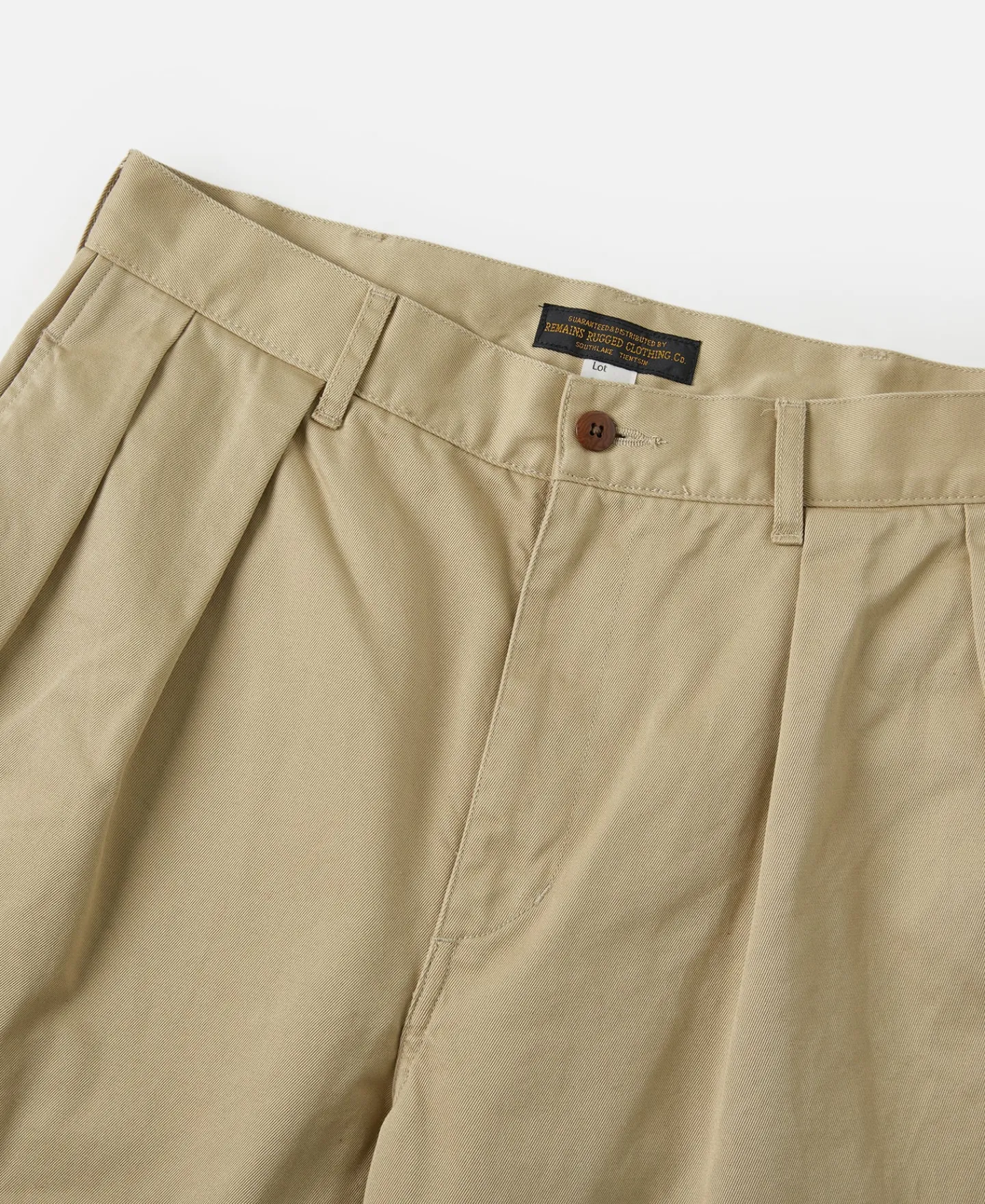 New Double-Pleat Relaxed Fit Twill Chino Trousers Pants&trousers