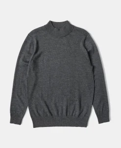 Fashion Extrafine Merino Wool Pullover Sweater - Dark Gray Knitwear&sweaters