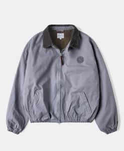 Clearance Flannel Lined Twill Harrington Jacket - Faded Violet Jackets&coats