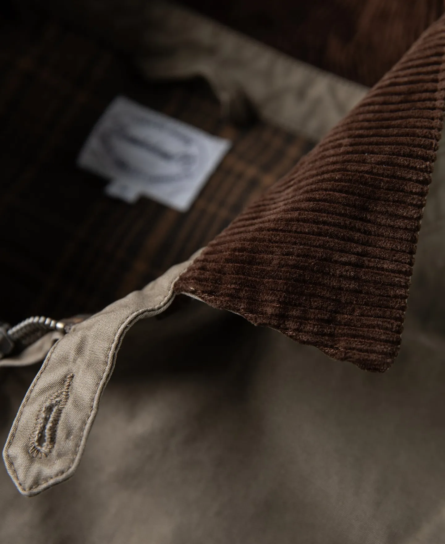 Discount Flannel Lined Twill Harrington Jacket - Faded Khaki Jackets&coats