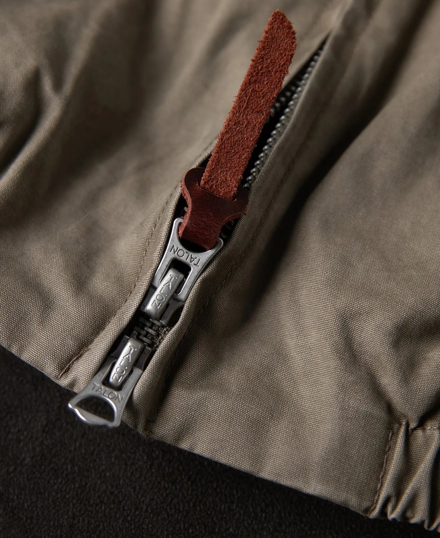 Discount Flannel Lined Twill Harrington Jacket - Faded Khaki Jackets&coats