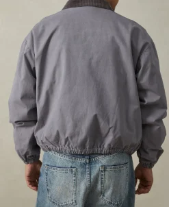 Clearance Flannel Lined Twill Harrington Jacket - Faded Violet Jackets&coats