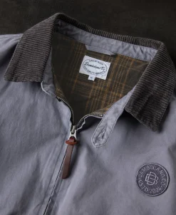 Clearance Flannel Lined Twill Harrington Jacket - Faded Violet Jackets&coats